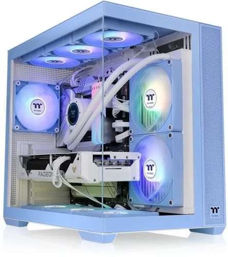 Корпус ATX Thermaltake View 380 TG ARGB Hydrangea, Midi-Tower, без БП,  синий [ca-1z2-00mfwn-00]